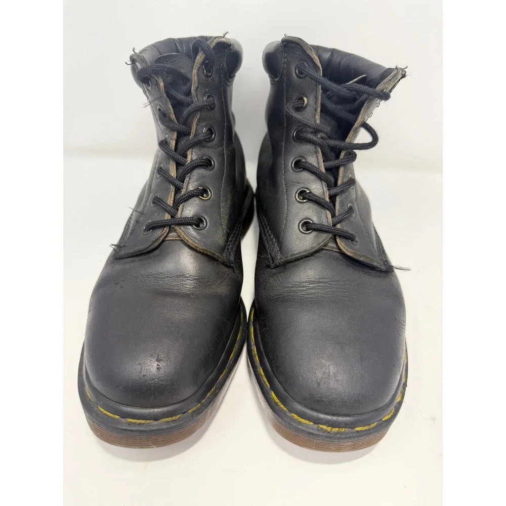 Dr Martens Black Leather Lace Up Ankle Boots Mens 8 Eye US Mens4, US‎ Women's 5